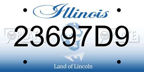 23697D9 Illinois License Plate