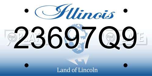 23697Q9 Illinois License Plate
