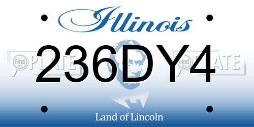 236DY4 Illinois License Plate