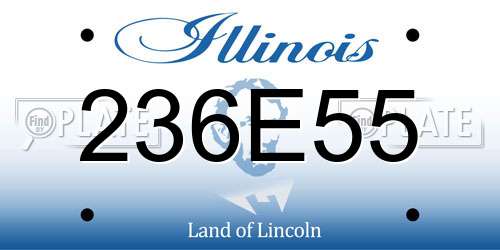 236E55 Illinois License Plate