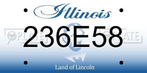 236E58 Illinois License Plate