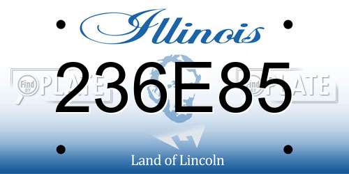 236E85 Illinois License Plate