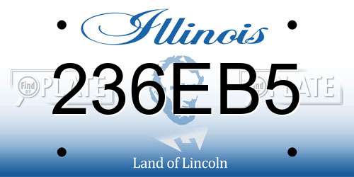 236EB5 Illinois License Plate
