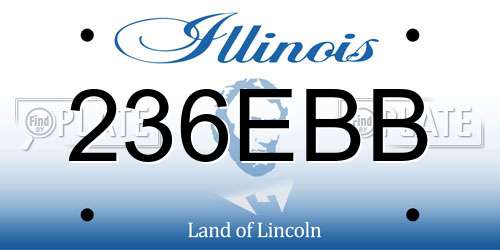 236EBB Illinois License Plate