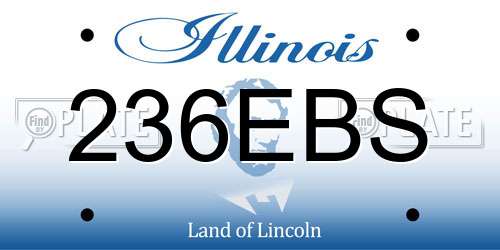 236EBS Illinois License Plate
