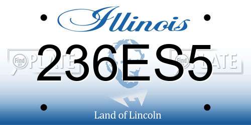 236ES5 Illinois License Plate