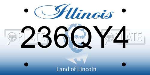 236QY4 Illinois License Plate