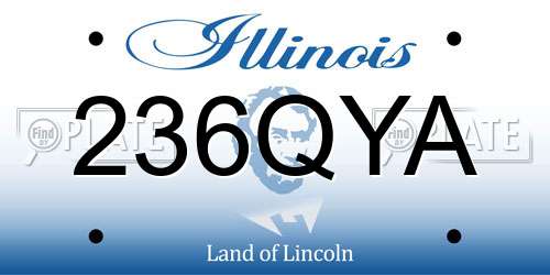 236QYA Illinois License Plate
