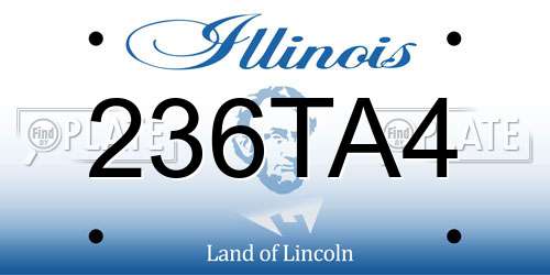 236TA4 Illinois License Plate