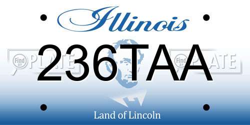 236TAA Illinois License Plate