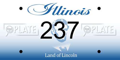 237 Illinois License Plate