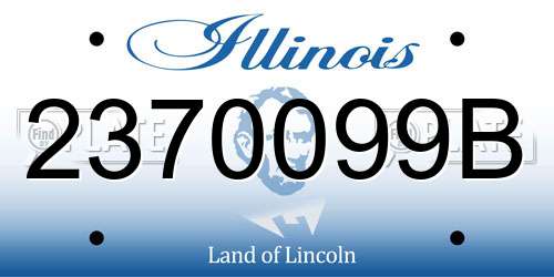 2370099B Illinois License Plate
