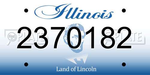 2370182 Illinois License Plate