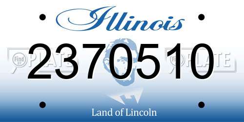 2370510 Illinois License Plate