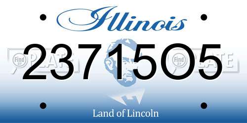 23715O5 Illinois License Plate