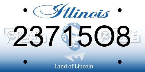 23715O8 Illinois License Plate