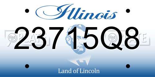 23715Q8 Illinois License Plate