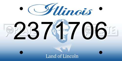 2371706 Illinois License Plate