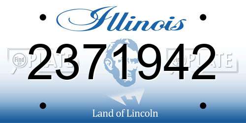 2371942 Illinois License Plate
