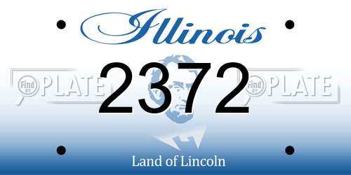 2372 Illinois License Plate
