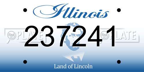 237241 Illinois License Plate