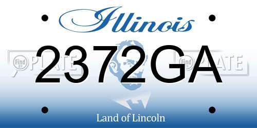 2372GA Illinois License Plate