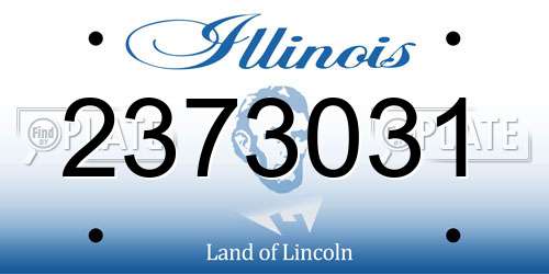 2373031 Illinois License Plate