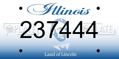 237444 Illinois License Plate