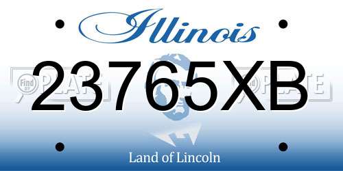 23765XB Illinois License Plate