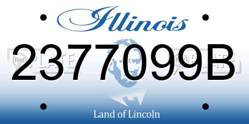 2377099B Illinois License Plate
