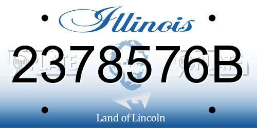 2378576B Illinois License Plate