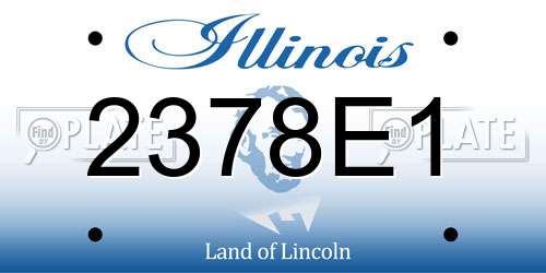 2378E1 Illinois License Plate