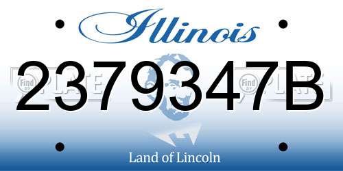 2379347B Illinois License Plate