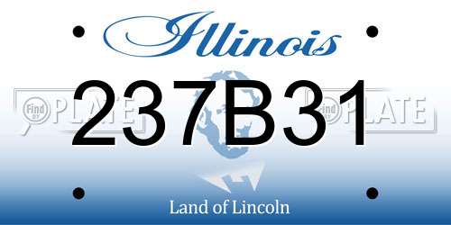 237B31 Illinois License Plate
