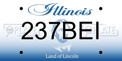 237BEI Illinois License Plate