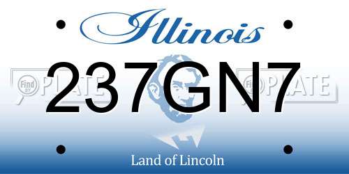 237GN7 Illinois License Plate