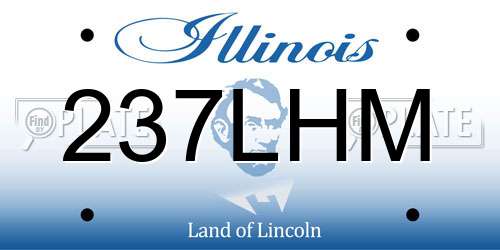 237LHM Illinois License Plate