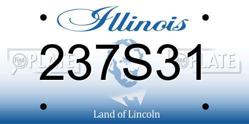 237S31 Illinois License Plate