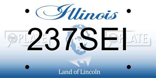 237SEI Illinois License Plate