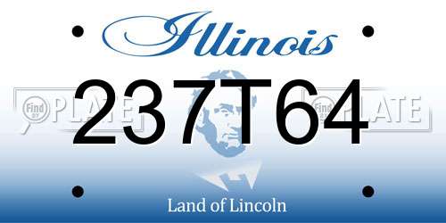 237T64 Illinois License Plate