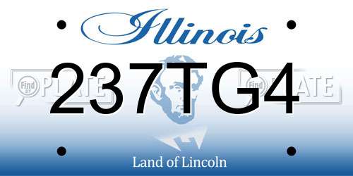 237TG4 Illinois License Plate