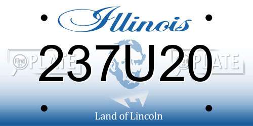 237U20 Illinois License Plate