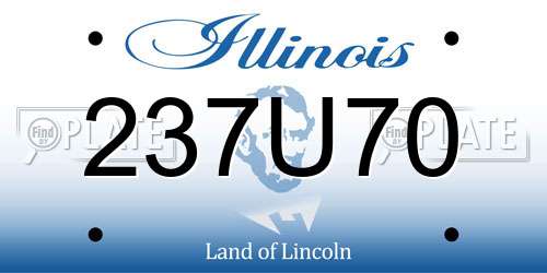 237U70 Illinois License Plate
