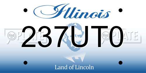 237UT0 Illinois License Plate