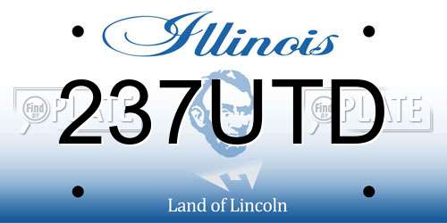 237UTD Illinois License Plate