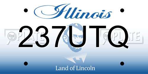 237UTQ Illinois License Plate