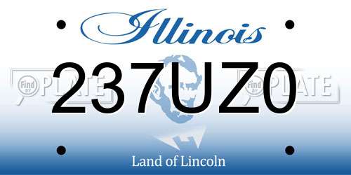 237UZ0 Illinois License Plate