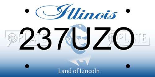 237UZO Illinois License Plate