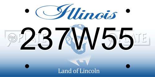 237W55 Illinois License Plate