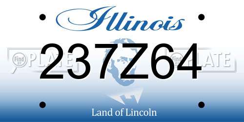237Z64 Illinois License Plate